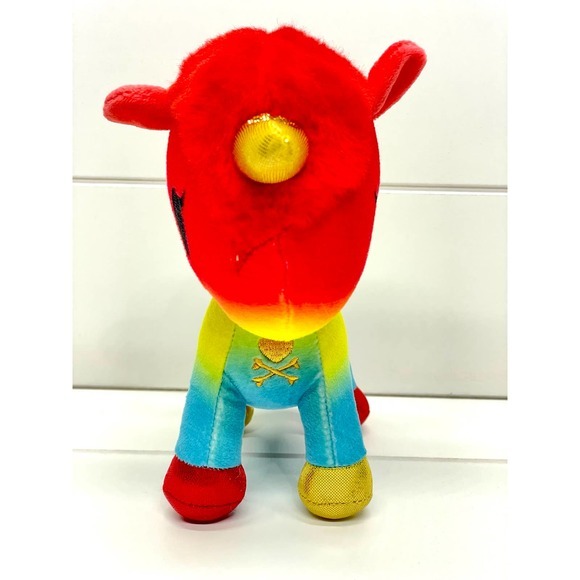 Tokidoki Unicorno Aurora Summer Plush 7.5" Rainbow Blue Red Stuffed Horse 2021 - Picture 4 of 5